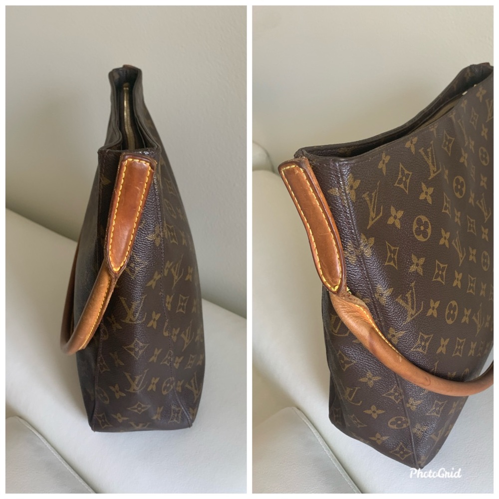AUTH. Louis Vuitton looping Monogram canvas bag - Picture 3 of 8